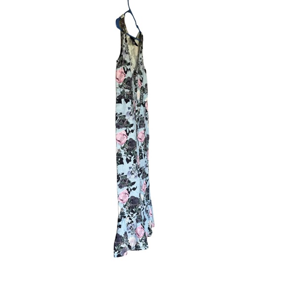 Nicholas Floral Linen Maxi Dress w/ Pockets Multicolor Boho Prairie - Picture 3 of 6